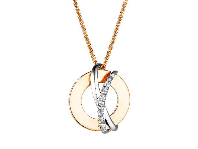 Золотое колье с бриллиантами 0