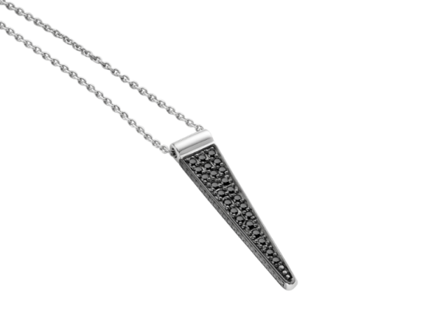 Золотое колье с черными бриллиантами 0