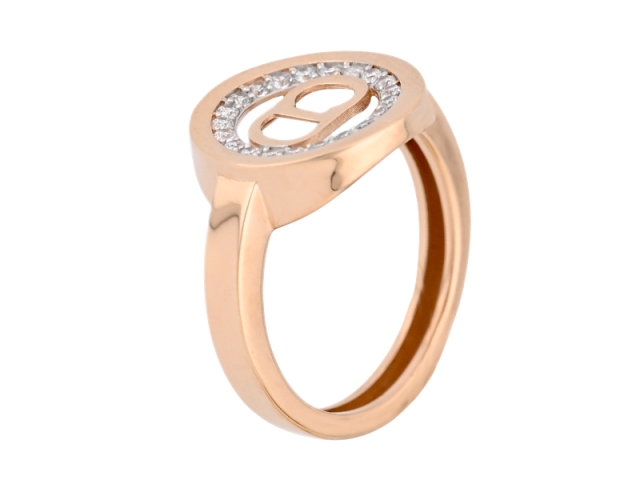 Золотое кольцо с фианитами 16р 0