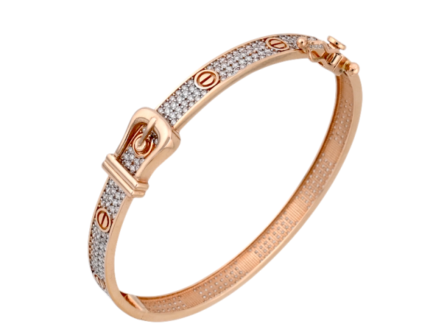 Золотой браслет с фианитами 16-17р. 0