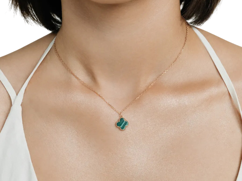 Золотое колье "Клевер" 1