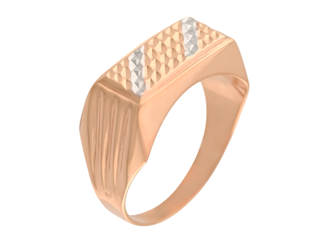 Золотая печатка с алмазной обработкой 18.5р 0