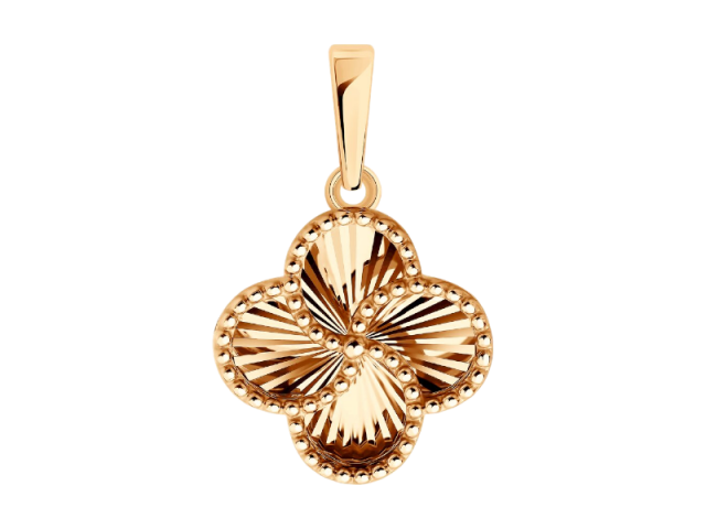 Золотая подвеска с алмазной гранью 0