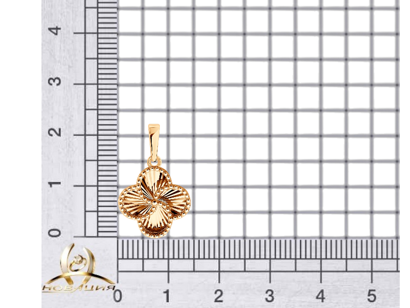 Золотая подвеска с алмазной гранью 2