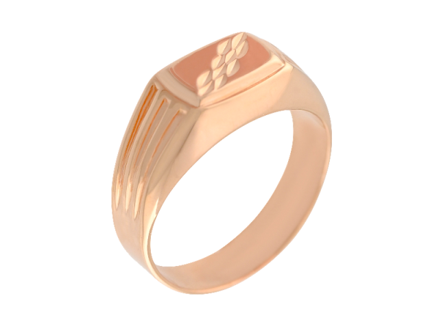 Золотая печатка с алмазной обработкой 19.5р 0