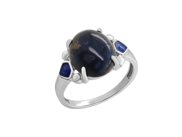 Серебряное кольцо с бирюзой устричной  0