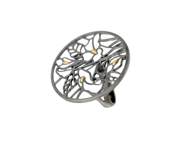 Серебряное кольцо с эмалью 0