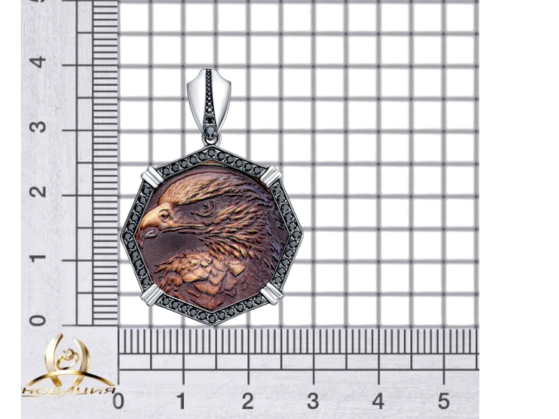 Серебряная подвеска "Величественный Орел" 2