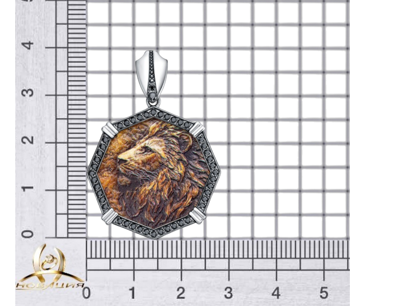 Серебряная подвеска "Царь зверей" 2