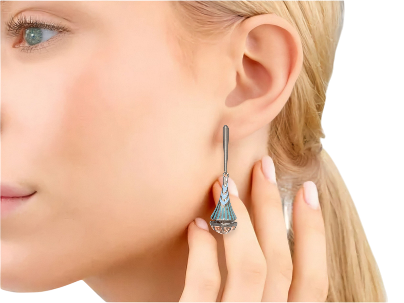 Серебряные серьги с Алпанитом 1