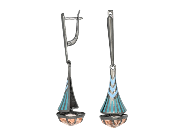 Серебряные серьги с Алпанитом 0