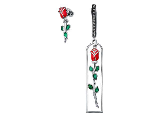 Серебряные серьги асимметрия 0