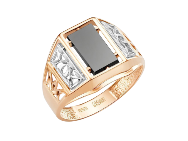 Золотая печатка с Ониксом 19р 0