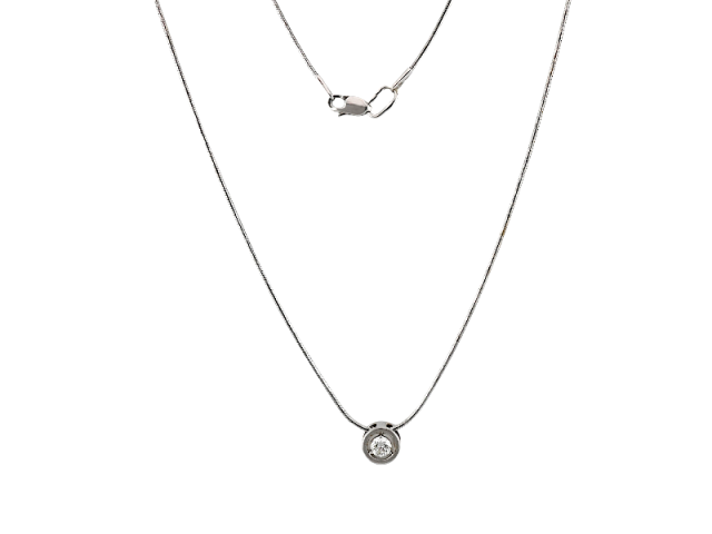 Золотое колье с бриллиантом 0