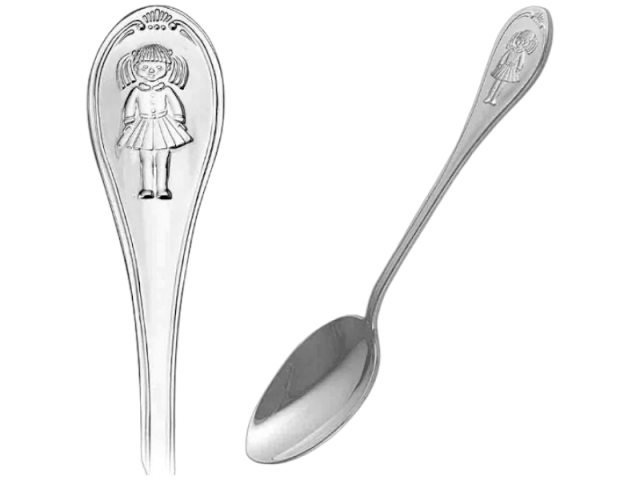 Серебряная ложка, чайная "Девочка" 0