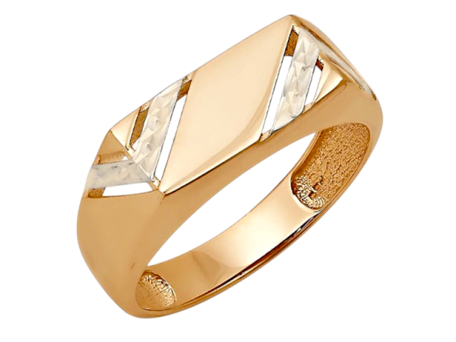 Золотая печатка с алмазной обработкой 21р 0