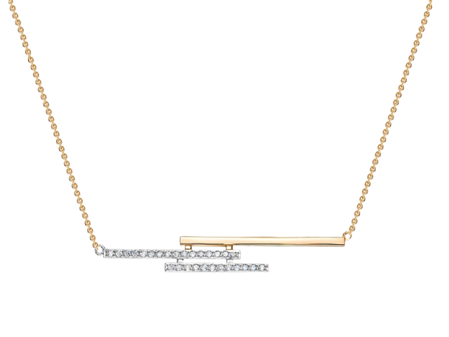 Золотое колье с бриллиантами 0