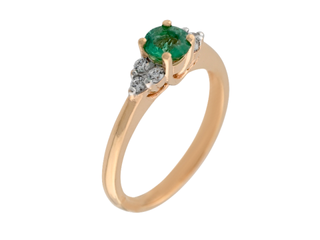 Золотое кольцо с Изумрудом 18р 0