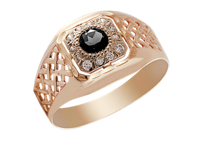 Золотая печатка с Фианитами 18.5р 0