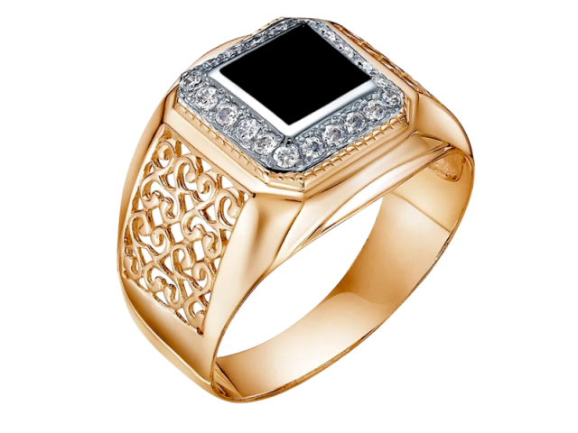 Золотая печатка с Фианитами 20р 0