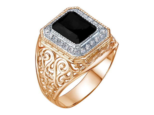 Золотая печатка с Фианитами 20р 0