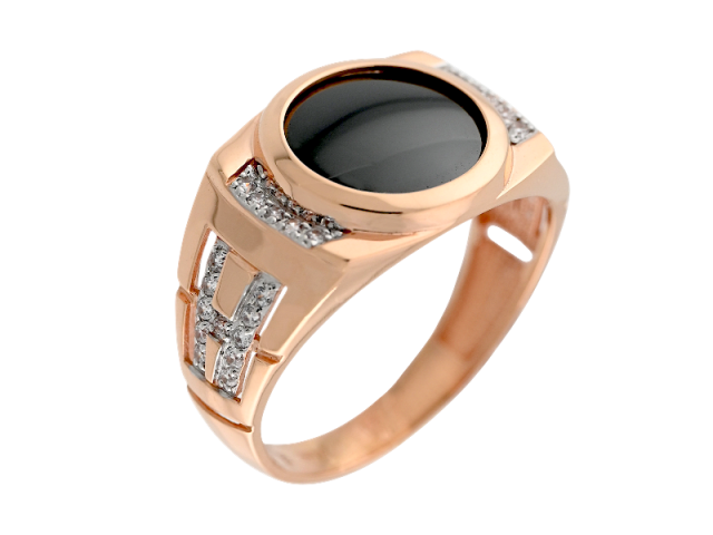 Золотая печатка с Керамикой 21.5р 0