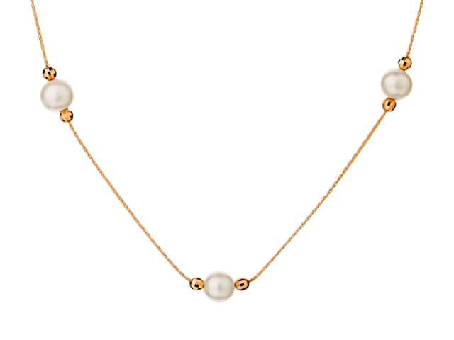 Золотое колье с жемчугом 0