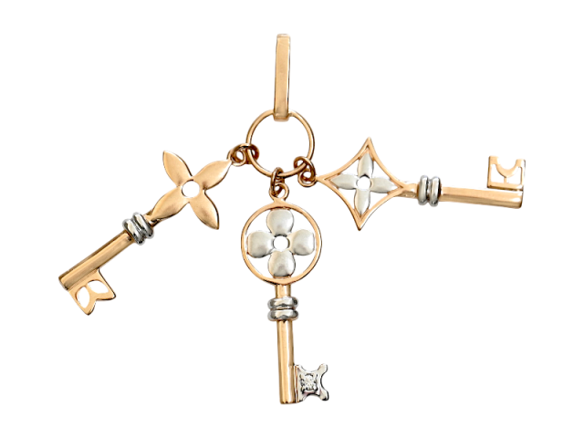 Золотая подвеска "ключики" 0