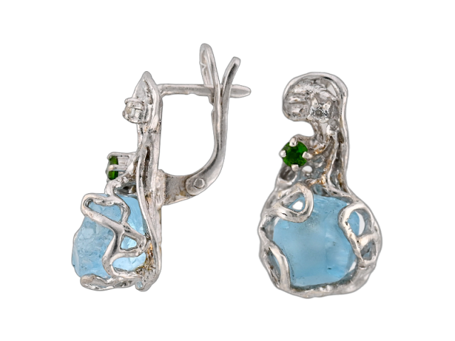 Серьги "Озёрная фея" 0