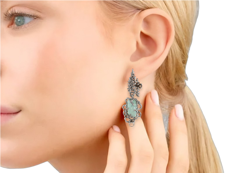 Серьги "Живица земная" 1