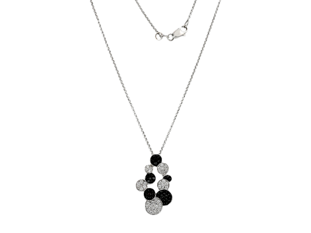 Золотое колье с черными бриллиантами 0