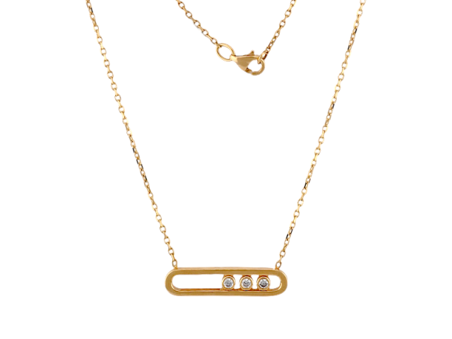 Золотое колье с фианитами 0