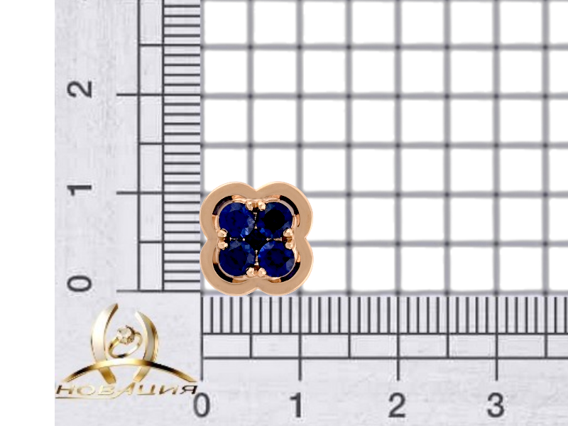 Золотая подвеска с сапфирами 1