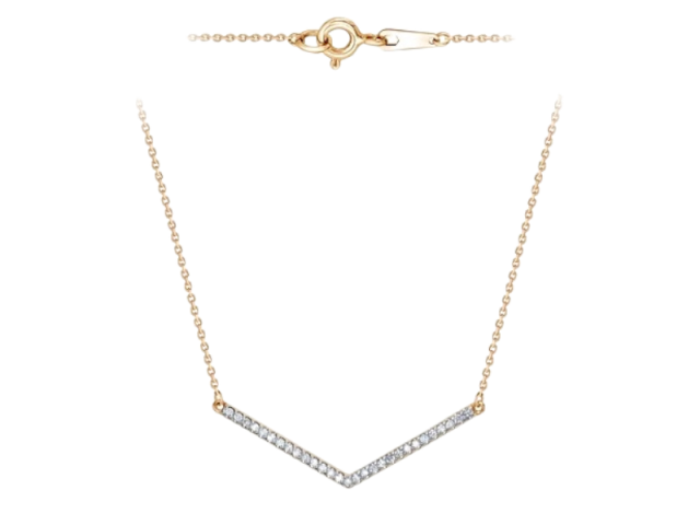 Золотое колье с бриллиантами 0