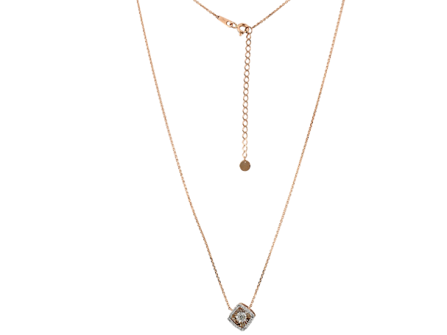 Золотое колье с танцующим бриллиантом 0